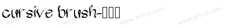 cursive brush字体转换
